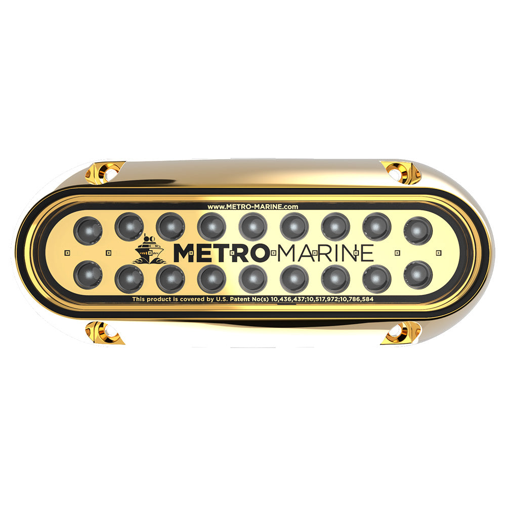 Metro Marine High-Output Elongated Underwater Light w/Intelligent Monochromatic LEDs - Aqua, 90 Beam