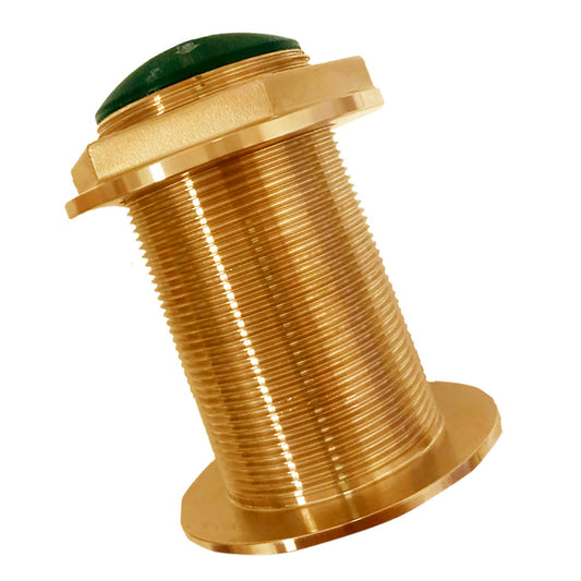 Echonautics Bronze Low-Profile Thru-Hull High-Frequency CHIRP Transducer - 600W, 12 Tilt, 130-210kHz