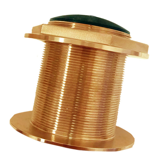 Echonautics Bronze Low-Profile Thru-Hull Medium-Frequency CHIRP Transducer - 1kW, 18 Tilt, 85-135kHz