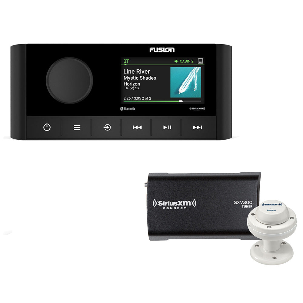 Fusion MS-RA210 2-Zone USB Stereo w/SiriusXM SXV300 Connect Tuner  Marine/RV Antenna