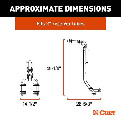 CURT ActiveLink SE Series Bike Rack - 2 Bikes Up to 90 lbs