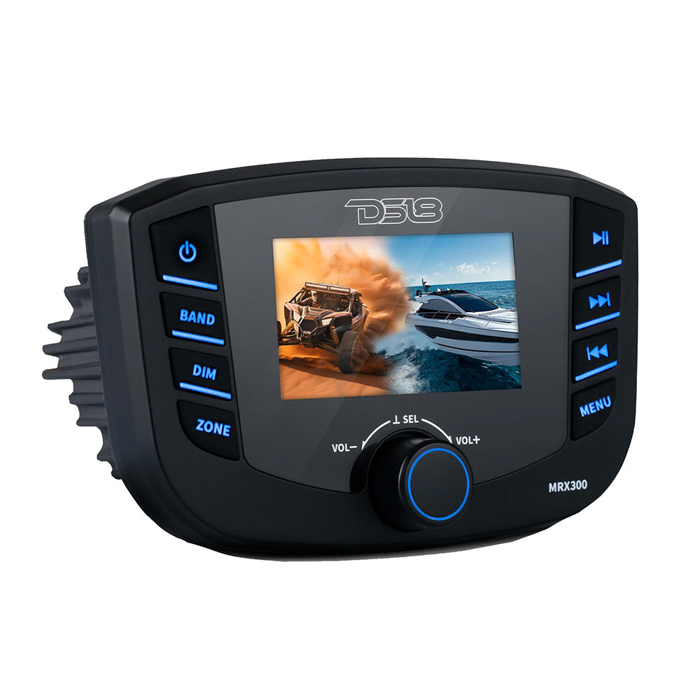 DS18 Marine Headunit TFT Screen - 3 Zones - 4V Output - Bluetooth - RDS 4x50 Watts