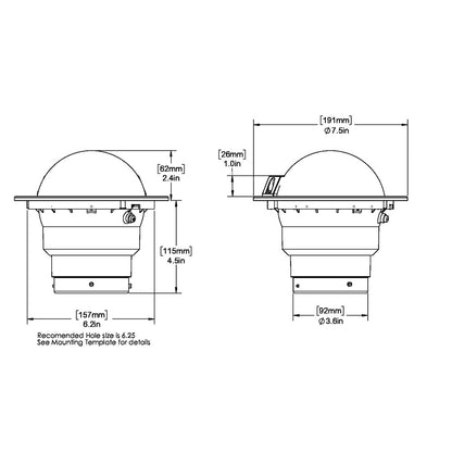 Ritchie SS-5000 SuperSport Compass - Flush Mount - Black