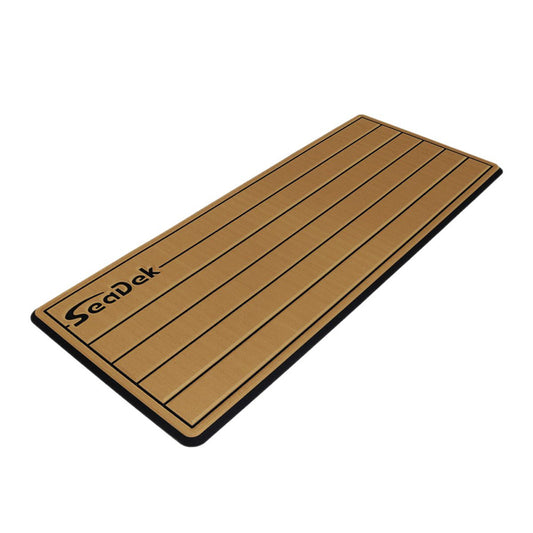 SeaDek 14 x 36" 20mm Dual Density Small Teak Helm Pad w/SeaDek Logo - Brushed Texture - Mocha/Black (355.6mm x 914.4mm x 20mm)