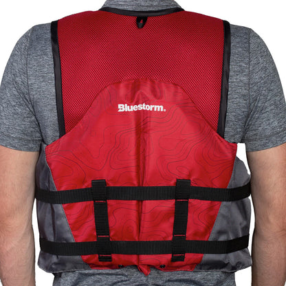 Bluestorm Sportsman Adult Mesh Fishing Life Jacket - Nitro Red - S/M