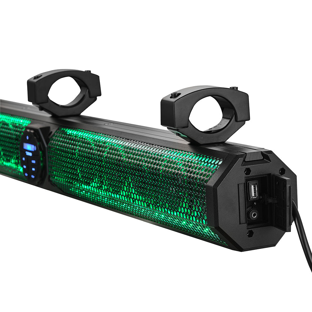 DS18 37" Marine Amplified Sound Bar w/Bluetooth 1200W w/10 Speaker System  RGB LED