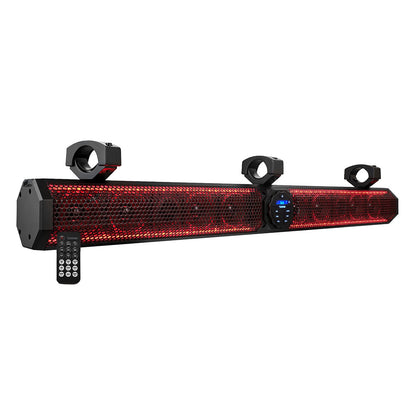 DS18 37" Marine Amplified Sound Bar w/Bluetooth 1200W w/10 Speaker System  RGB LED