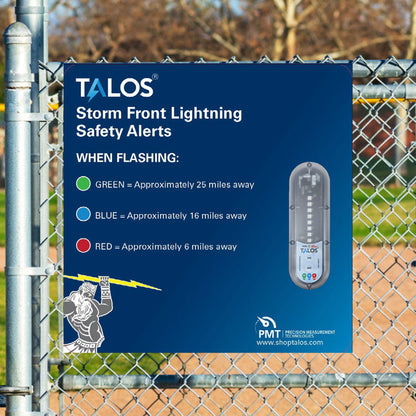 TALOS Standard Lightning Detector w/18"x24" Safety Information Sign