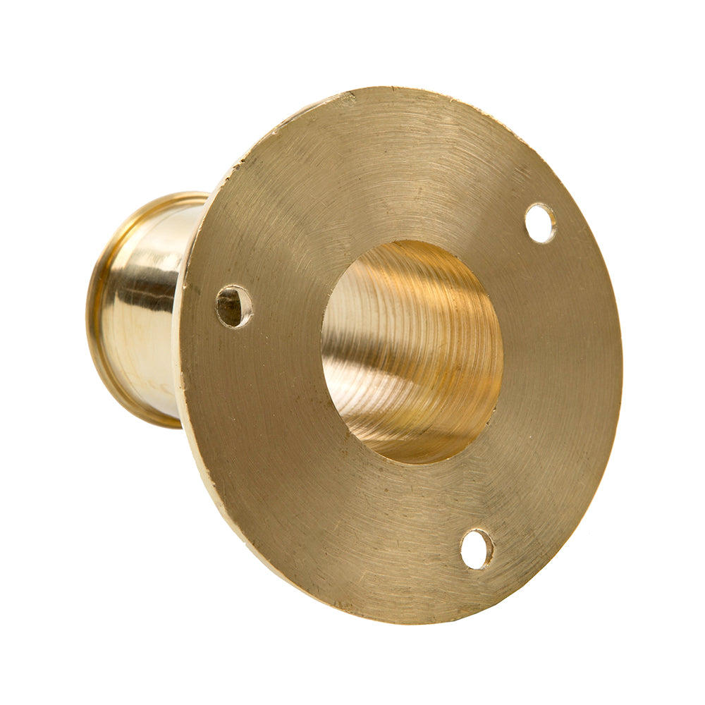 Whitecap Top Mount Flag Pole Socket - 1" ID - Polished Brass