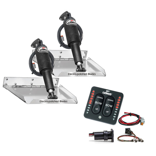 Lenco 18" x 14" Standard Performance Trim Tab Kit w/LED Indicator Switch Kit 12V