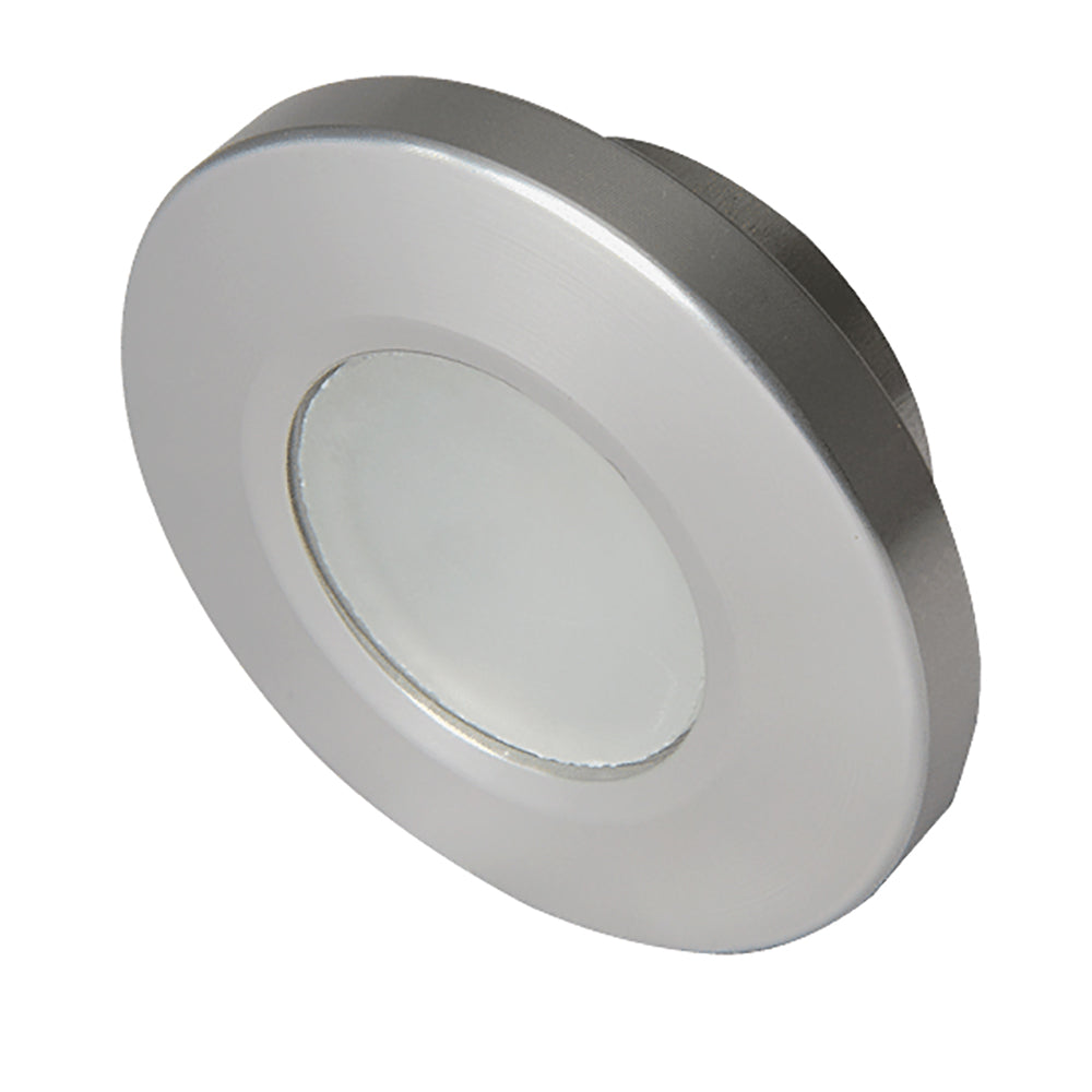 Lumitec Orbit - Flush Mount Down Light - Brushed Finish - 3-Color Blue/Red Non Dimming w/White Dimming Light