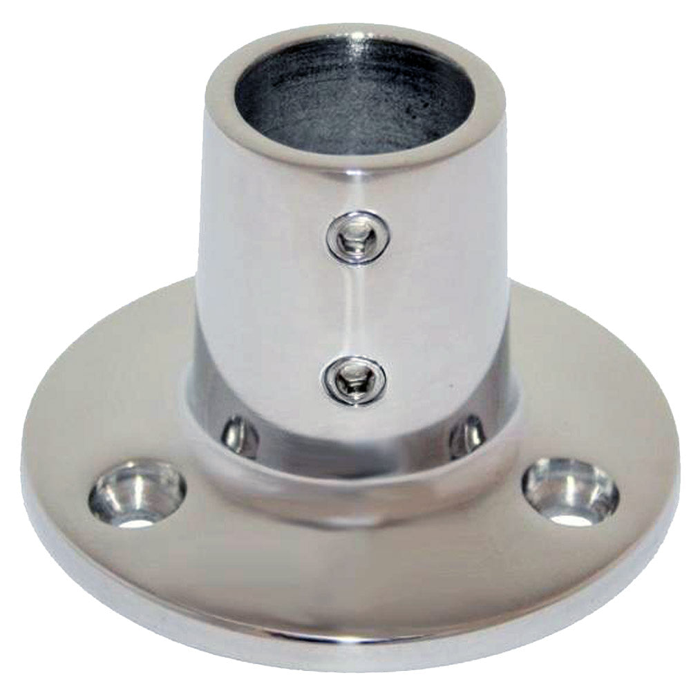 Whitecap 1" O.D. 90 Degree Round Base SS Rail Fitting