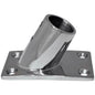 Whitecap 1" O.D. 60 Degree Rectangle Base SS Rail Fitting