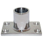 Whitecap " O.D. 90 Degree Rectangle Base SS Rail Fitting