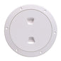 Beckson 6" Smooth Center Screw-Out Deck Plate - White