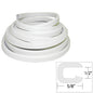 TACO Flexible Vinyl Trim - 1/2" Opening x "W x 25'L - White