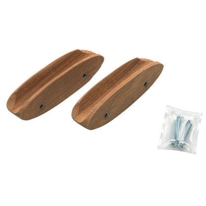 Whitecap Teak Oval Drawer Pull - 4"L - 2 Pack