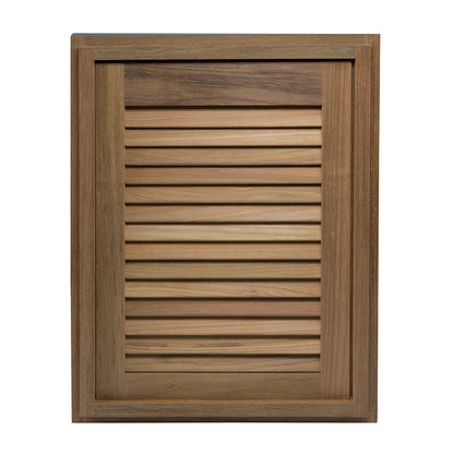 Whitecap Teak Louvered Door & Frame - Right Hand - 15" x 20"