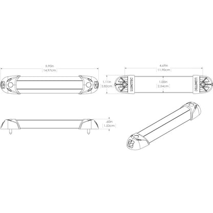 Lumitec MiniRail2 6" Light - Warm White Non-Dimming