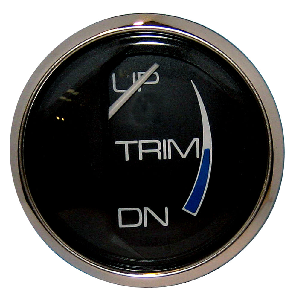 Faria Chesapeake Black 2" Trim Gauge (Mercury / Mariner / Mercruiser / Volvo DP / Yamaha 01 and newer)