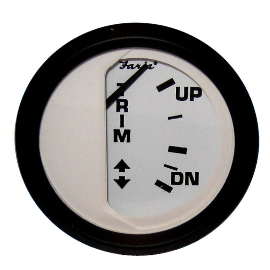 Faria Euro White 2" Trim Gauge f/ Mercury / Mariner /Mercruiser/Volvo DP/ Yamaha 01 and Newer