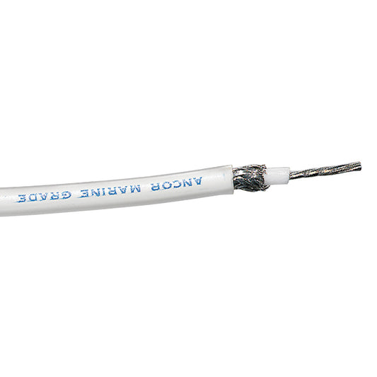 Ancor RG-213 White Tinned Coaxial Cable - 100'