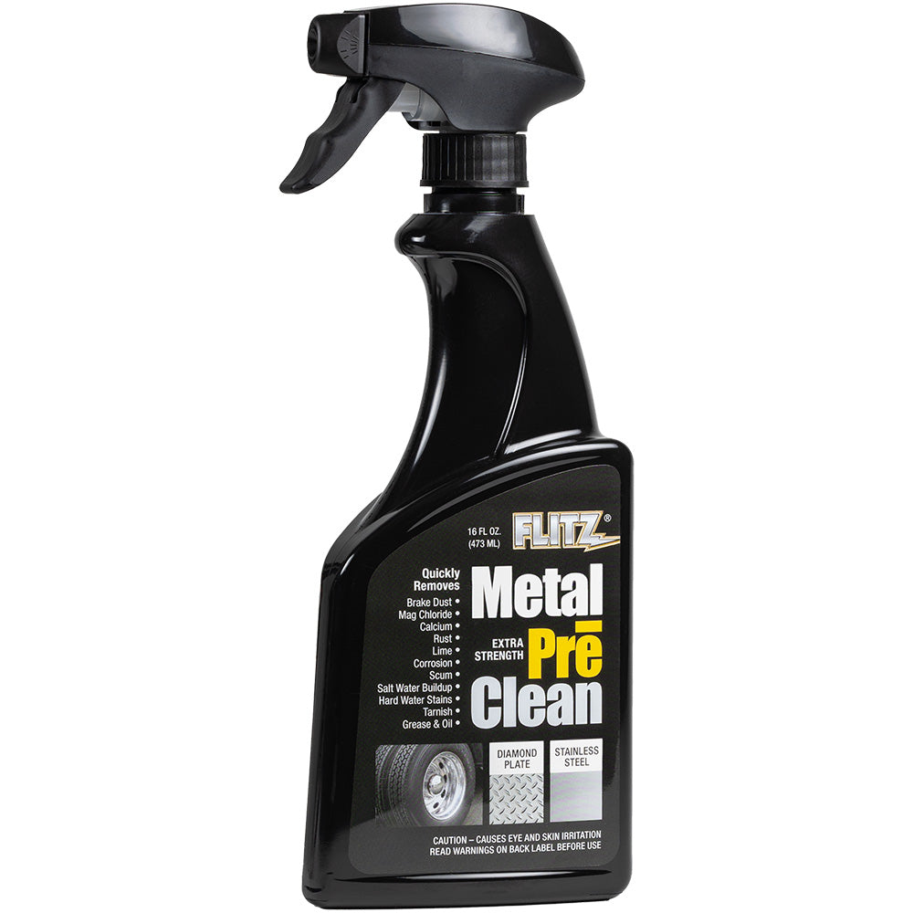 Flitz Metal Pre-Clean - All Metals Icluding Stainless Steel - 16oz Spray Bottle