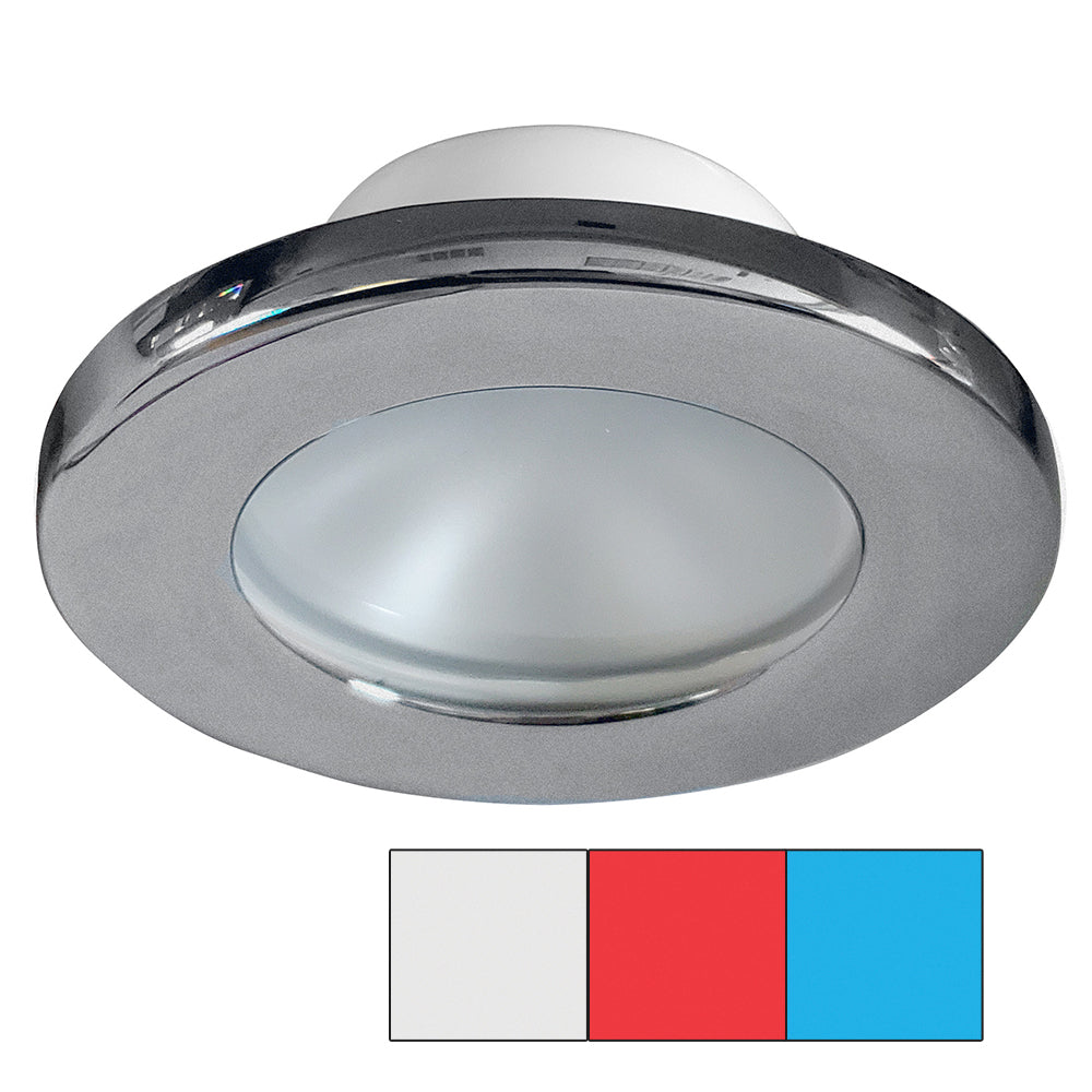 i2Systems Apeiron A3120 Screw Mount Light - Red, Cool White & Blue - Brushed Nickel Finish