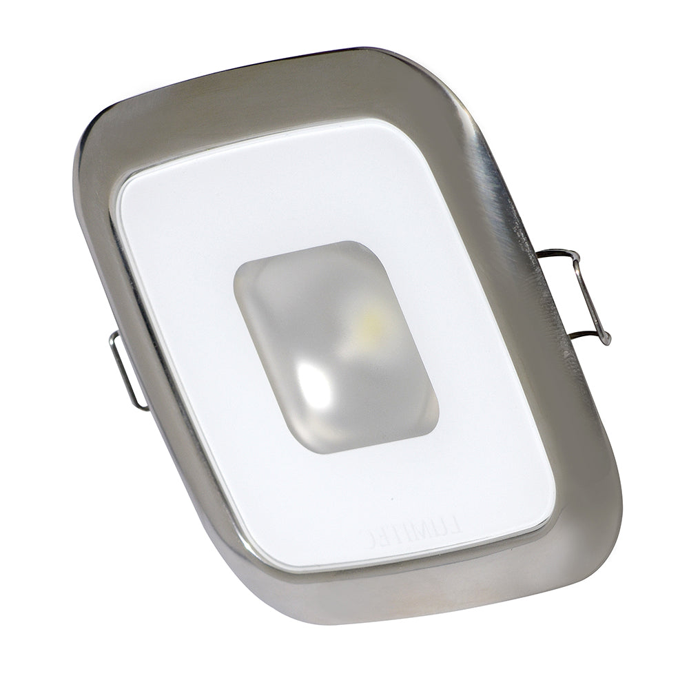 Lumitec Square Mirage Down Light - Warm White Dimming - Hi-CRI - Polished Bezel