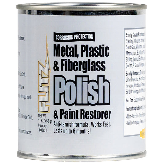 Flitz Metal, Plastic  Fiberglass Polish Paste - 1.0lb