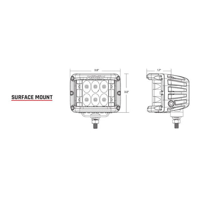 RIGID Industries D-SS PRO Flood LED Surface Mount - Pair - White