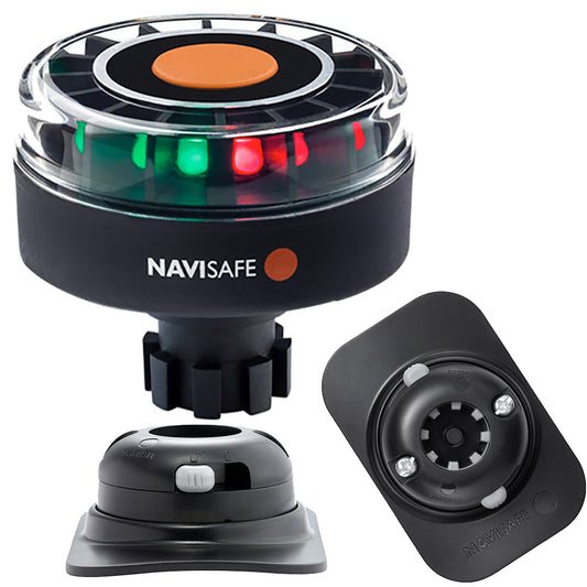 Navisafe Navilight Tricolor 2NM w/Navibolt Base  RIB Mount - Black