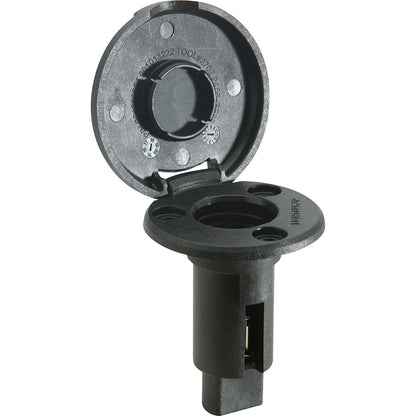 Attwood LightArmor Plug-In Base - 2 Pin - Black - Round