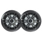 Fusion EL-FL651SPG EL Series Full Range Shallow Mount Marine Grey Speakers - 6.5" w/ LED Lights