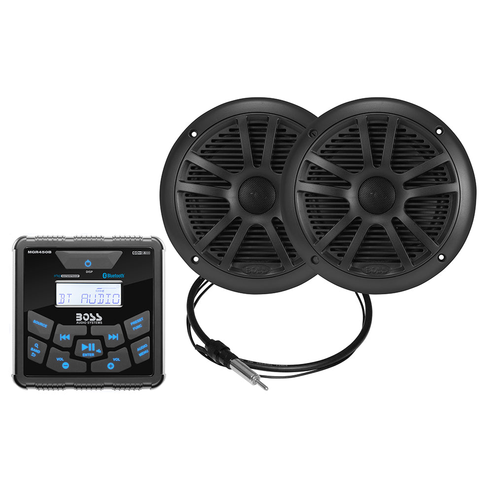 Boss Audio MCKGB450B.6 Marine Stereo  6.5" Speaker Kit - Black