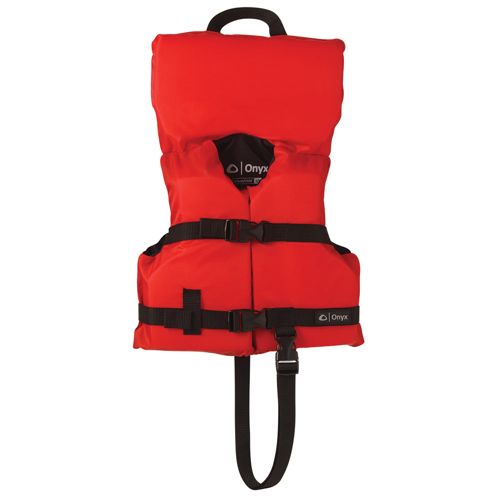 Onyx Nylon General Purpose Life Jacket - Infant/Child Under 50lbs - Red