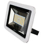 Lunasea 35W Slimline LED Floodlight, 12/24V, Cool White, 4800 Lumens, 3 Cord - White Housing