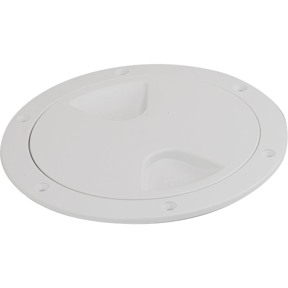 Sea-Dog Screw-Out Deck Plate - White - 6"