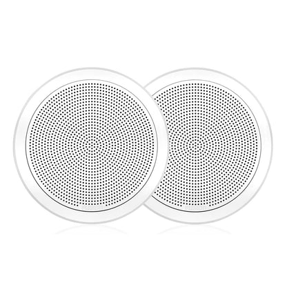 Fusion FM-F65RW FM Series 6.5" Flush Mount Round Marine Speakers - White Grill - 120W