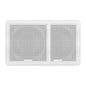 Fusion FM-65SW FM Series 6.5" 120 Flush Mount Square Marine Speakers - White Grill - 120W