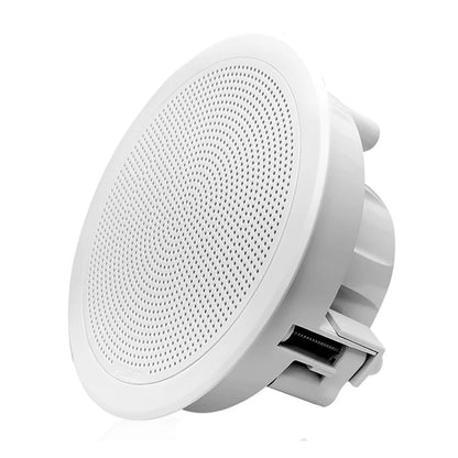 Fusion FM-F77RW FM Series 7.7" Flush Mount Round Marine Speakers - White Grill - 200W