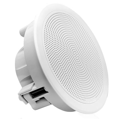 Fusion FM-F77RW FM Series 7.7" Flush Mount Round Marine Speakers - White Grill - 200W