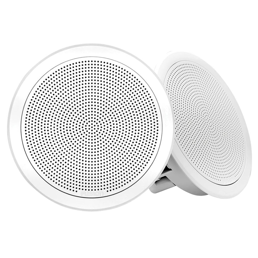 Fusion FM-F77RW FM Series 7.7" Flush Mount Round Marine Speakers - White Grill - 200W