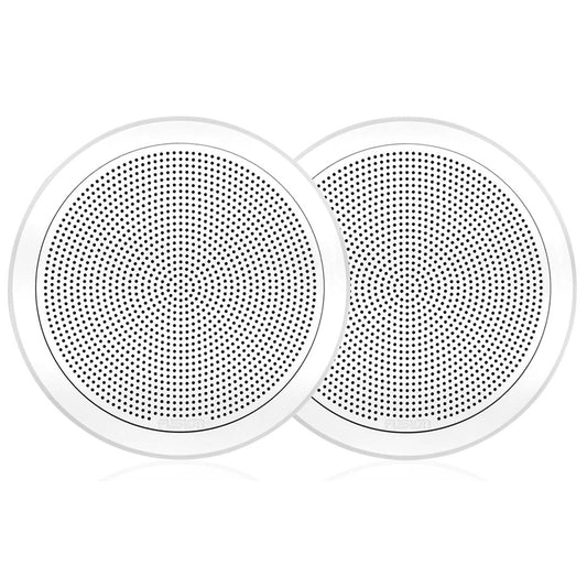 Fusion FM-F77RW FM Series 7.7" Flush Mount Round Marine Speakers - White Grill - 200W