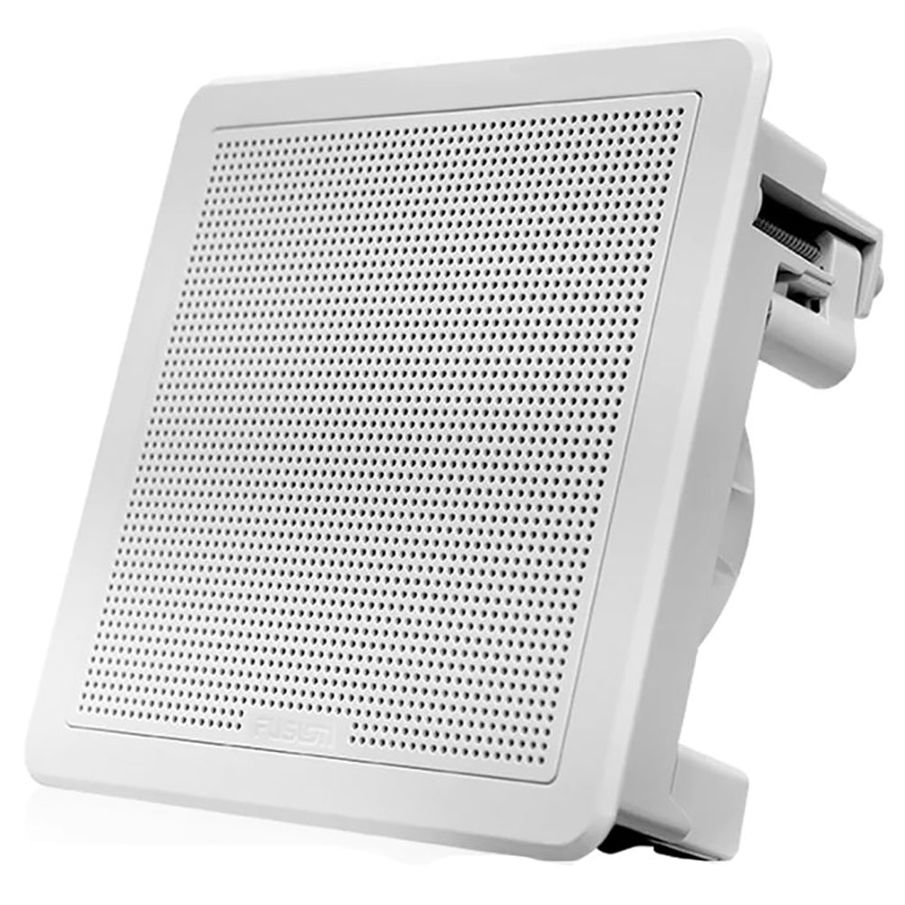 Fusion FM-F77SW FM Series 7.7" Flush Mount Square Marine Speakers - White Grill - 200W