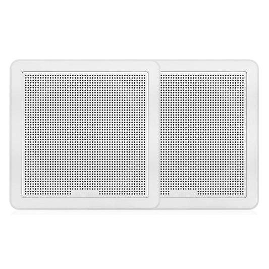 Fusion FM-F77SW FM Series 7.7" Flush Mount Square Marine Speakers - White Grill - 200W