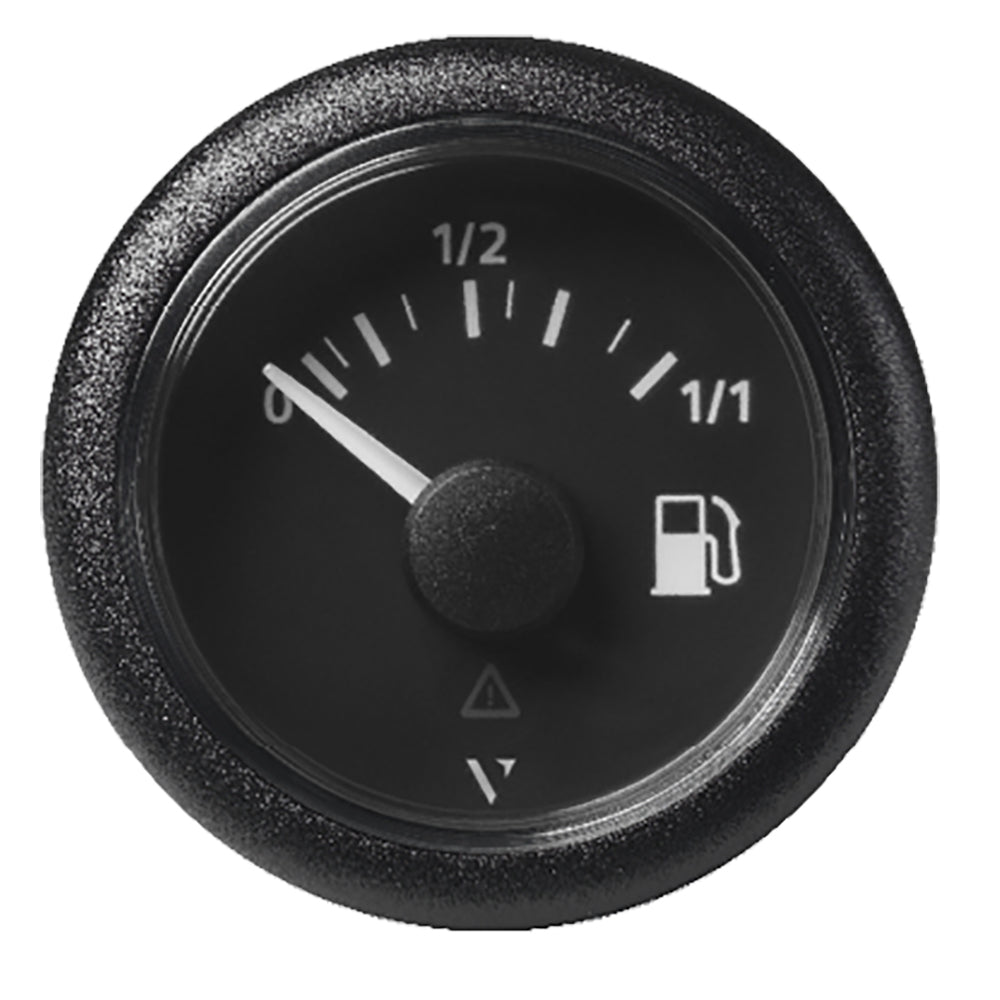 Veratron 52MM (2-1/16") ViewLine Fuel Level Gauge 0-1/1 - 3 to 180 OHM - Black Dial  Round Bezel