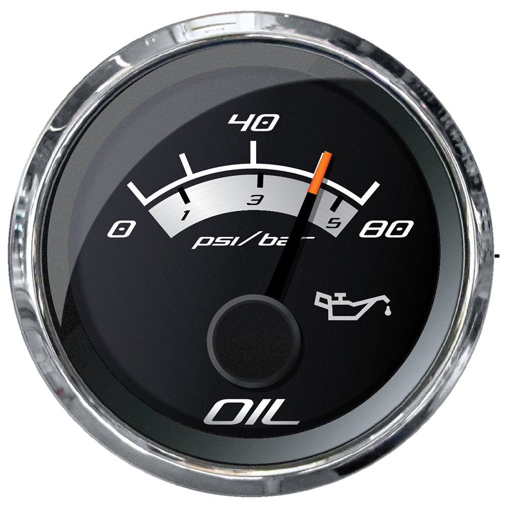 Faria Platinum 2" Oil Pressure Gauge - 80 PSI