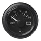 Veratron 52 MM (2-1/16") ViewLine Voltmeter - 8 to16V - Black Dial  Bezel