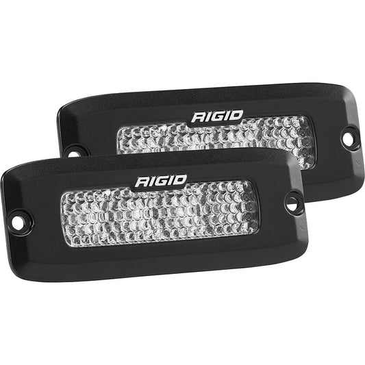 RIGID Industries SR-Q Series PRO Spot Diffused LED - Flush Mount - Pair - Black